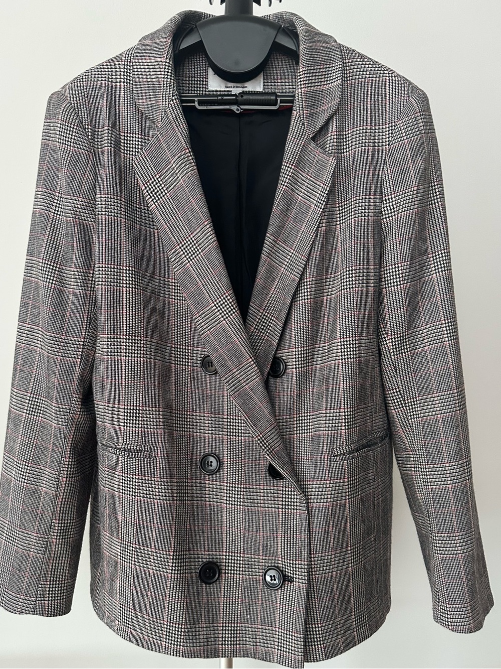 Helene Berman London Double-Breasted Plaid blazer